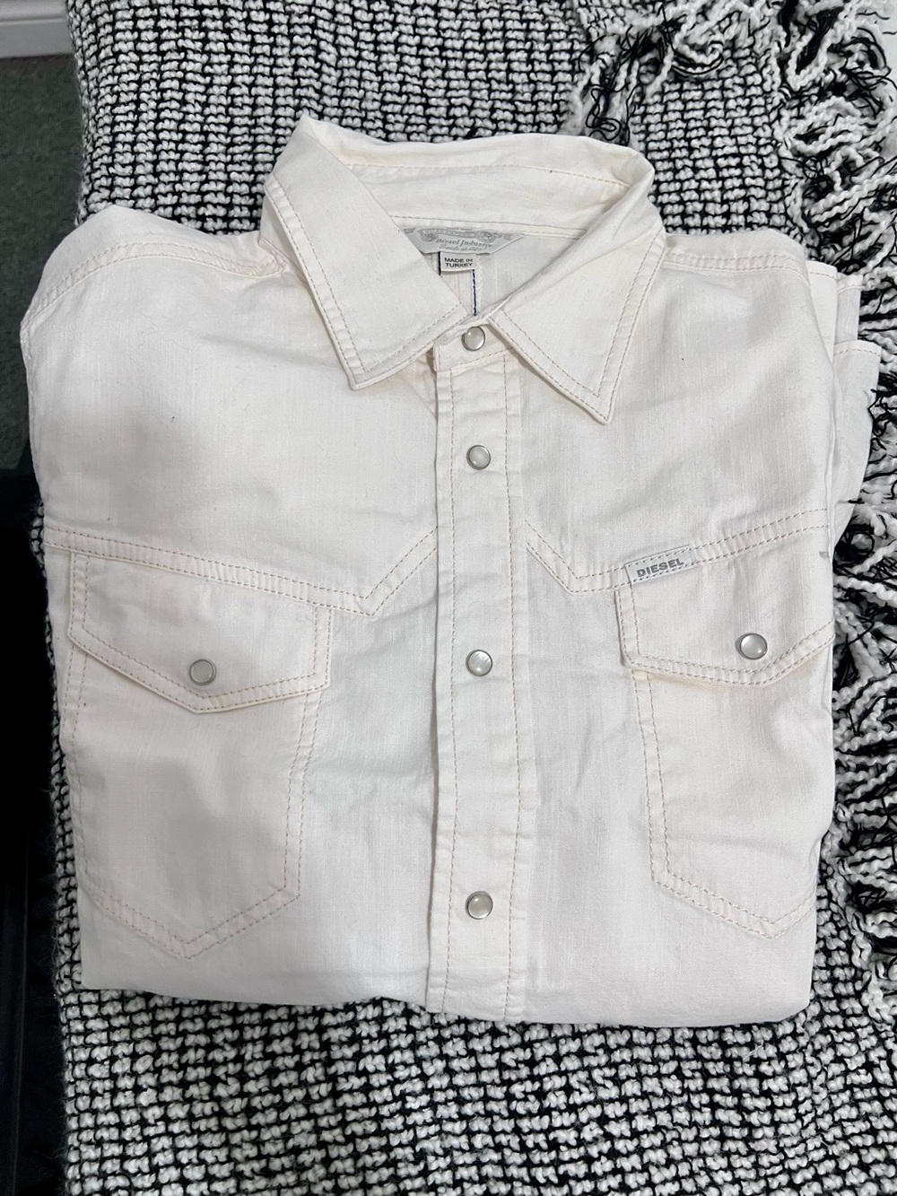 Vintage Diesel Western white shirt M (Medium) Men shirt "Like New"